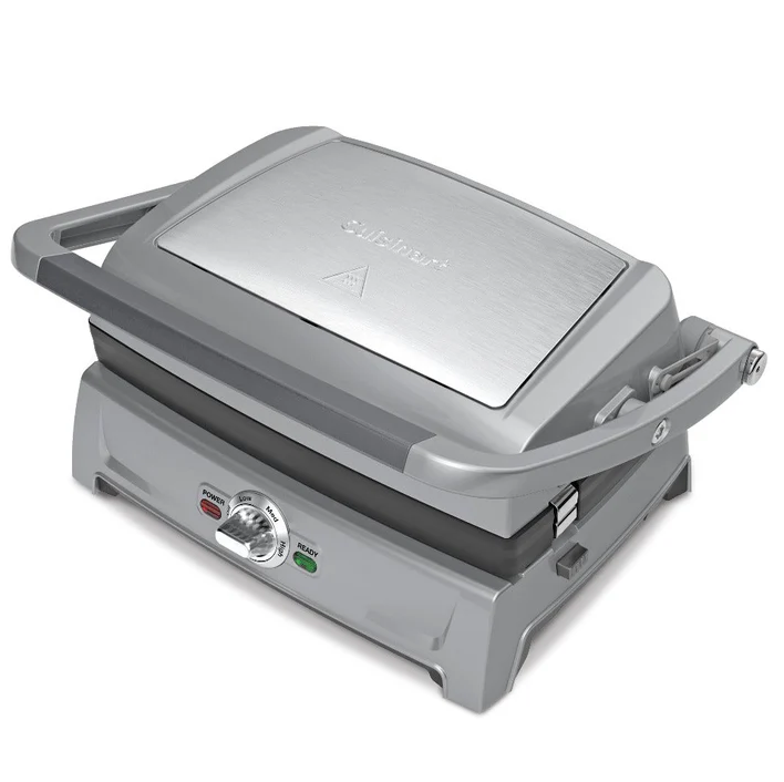 Parrillera Electrica Cuisinart Panini 5 En 1 Antiadherente Con Placas Extraibles Reversibles 1200W Acero