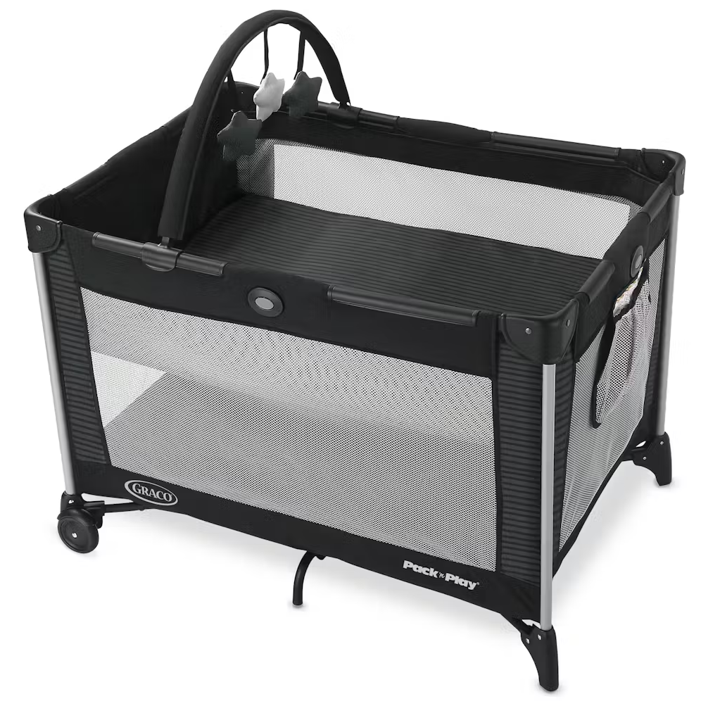 Corral Graco Pack N Play On the Go Con Moises Extraible Plegable Con Patas Y Ruedas Negro