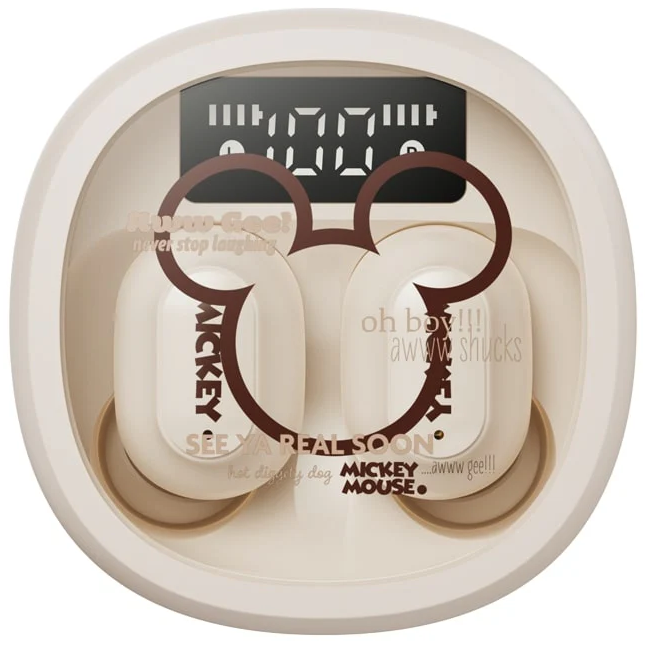 Audifonos Disney Mickey Mouse In Ear Inalambricos Inmersivos Con Bluetooth Beige
