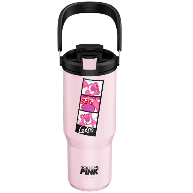 Termo Disney Lotso Con Asa 890 Ml Rosado