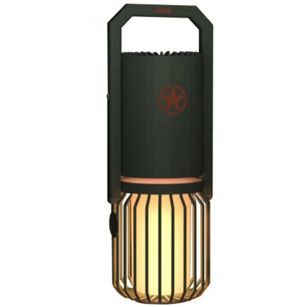 Corneta JEEP Portatil Recargable Con Bluetooth Aux Radio FM Iluminacion Multifuncional Verde