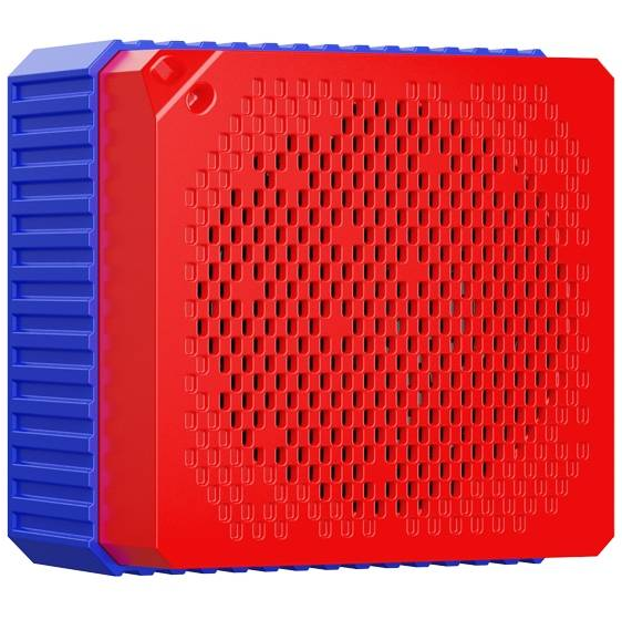 Corneta Transformers Portatil Recargable Resistente A Salpicaduras Con Bluetooth Iluminacion Y Soporte Azul Y Rojo 
