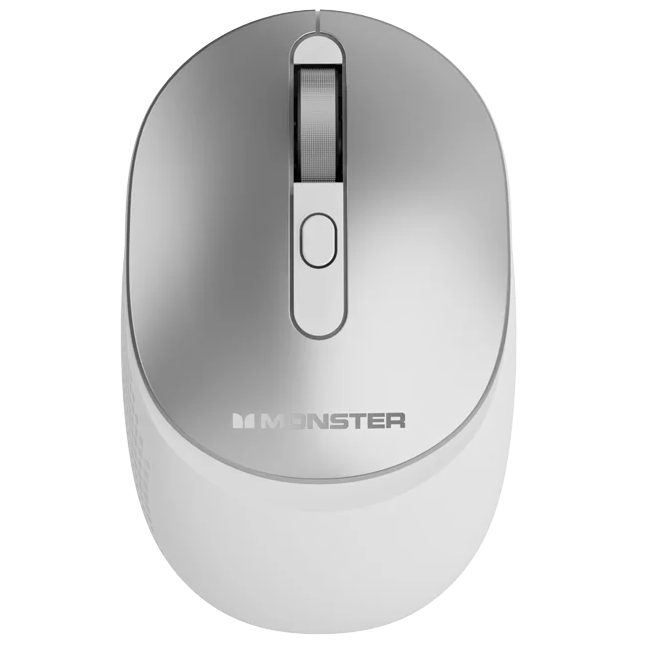 Mouse Monster M5 Optico 3 Niveles De DPI Ergonomico Blanco