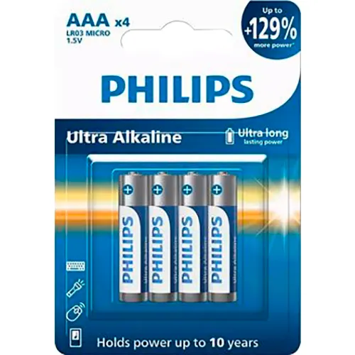 Baterias Alcalinas Philips Aaax4
