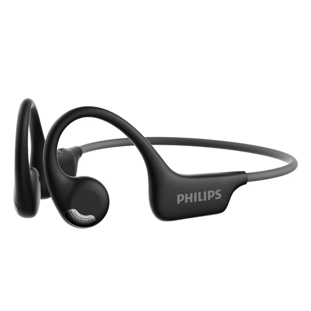 Audifonos Philips Open Ear Deportivos Inalambricos Coduccion Osea Microfono Resistente A Salpicaduras Negro