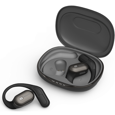 Audifonos Philips Open Ear Deportivos Inalambricos Resistente Al Agua Con Bluetooth Negro