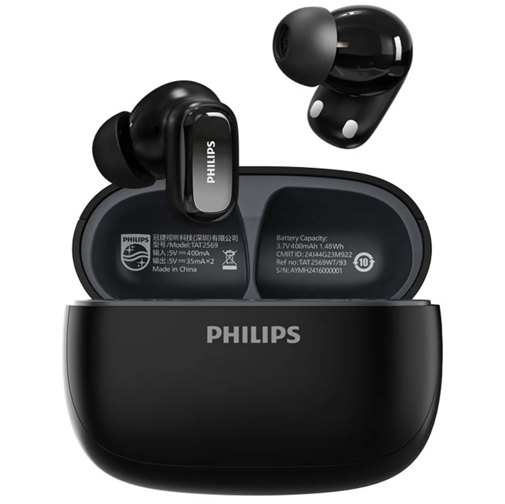 Audifonos Philips In Ear Deportivos Inalambricos Resistente A Salpicaduras Con Cancelacion De Ruido Y Bluetooth Negro
