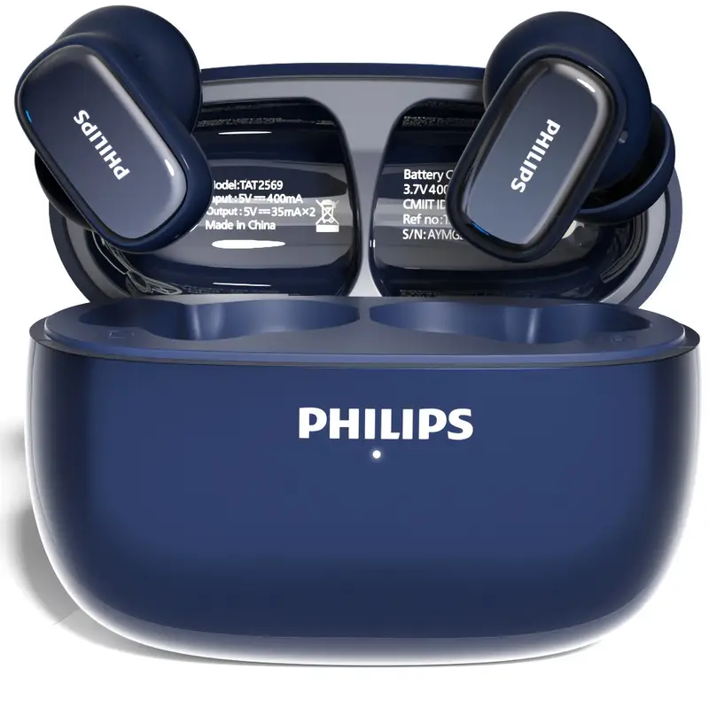 Audifonos Philips In Ear Deportivos Inalambricos Resistente A Salpicaduras Con Cancelacion De Ruido Y Bluetooth Azul