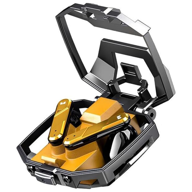 Audifonos Monster Airmars In Ear Inalambricos Modo Dual Baja Latencia Con Bluetooth Plateado Y Amarillo