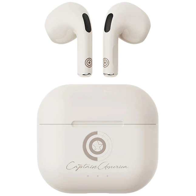 Audifonos Marvel Capitan America In Ear Inalambricos Inmersivos Con Bluetooth Beige