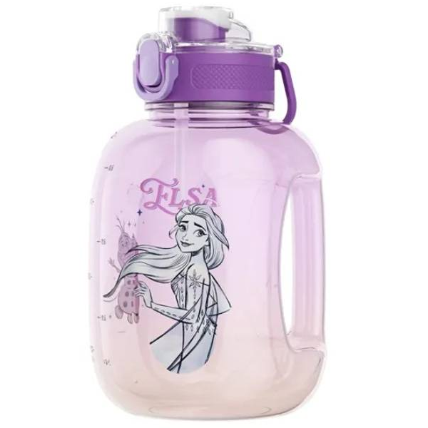 Botella Disney Elsa Con Asa 1200 Ml Morado