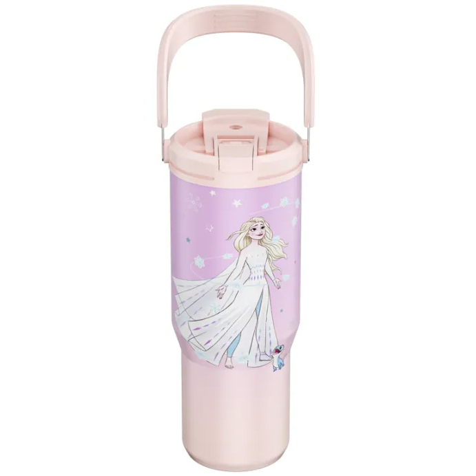 Termo Disney Elsa Con Asa 890 Ml Morado