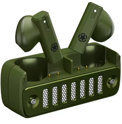 Audifonos  Jeep In Ear Inalambricos Sonido Envolvente 360º Con Bluetooth Verde 