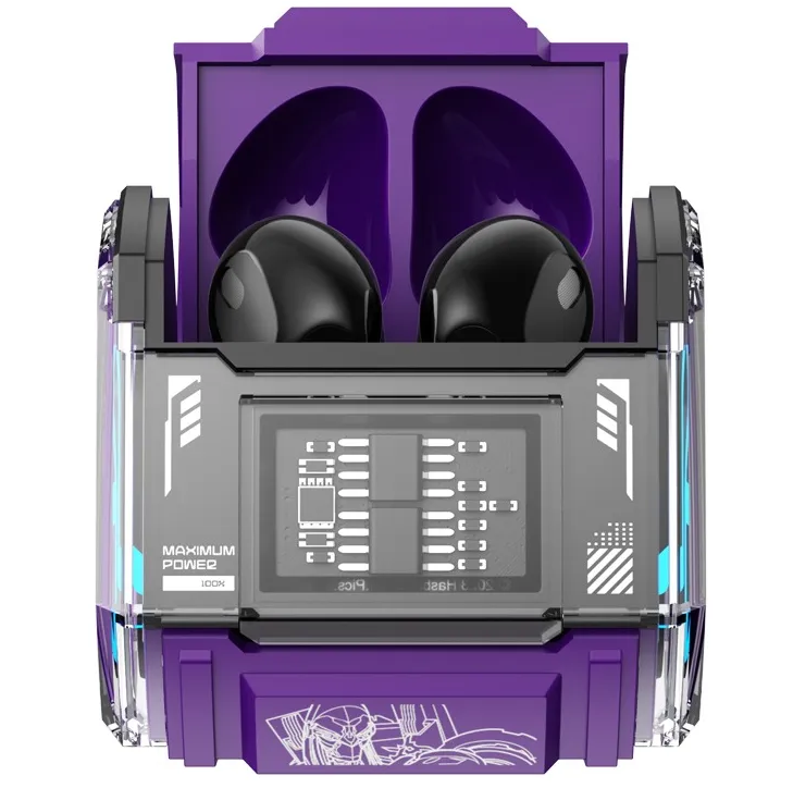 Audifonos Transformers In Ear Inalambricos Modo Dual Baja Latencia Con Bluetooth Morado