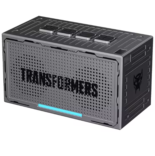 Corneta Transformers Portatil Recargable Con Bluetooth Iluminacion Gris