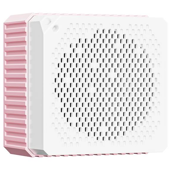 Corneta Transformers Portatil Recargable Resistente A Salpicaduras Con Bluetooth Iluminacion Y Soporte Rosado Y Blanco