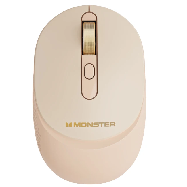 Mouse Monster M5 Optico 3 Niveles De DPI Ergonomico Beige
