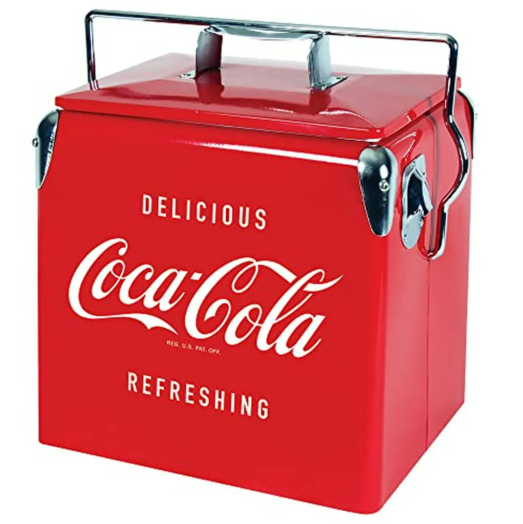 Cava CocaCola 13 Lts 14 Qt 18 Latas 12 Botellas Con Asa Y Abridor De Botellas Rojo
