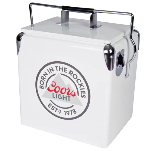 Cava Coors Light 13 Lts 14 Qt 18 Latas 12 Botellas Con Asa Y Abridor De Botellas Blanco