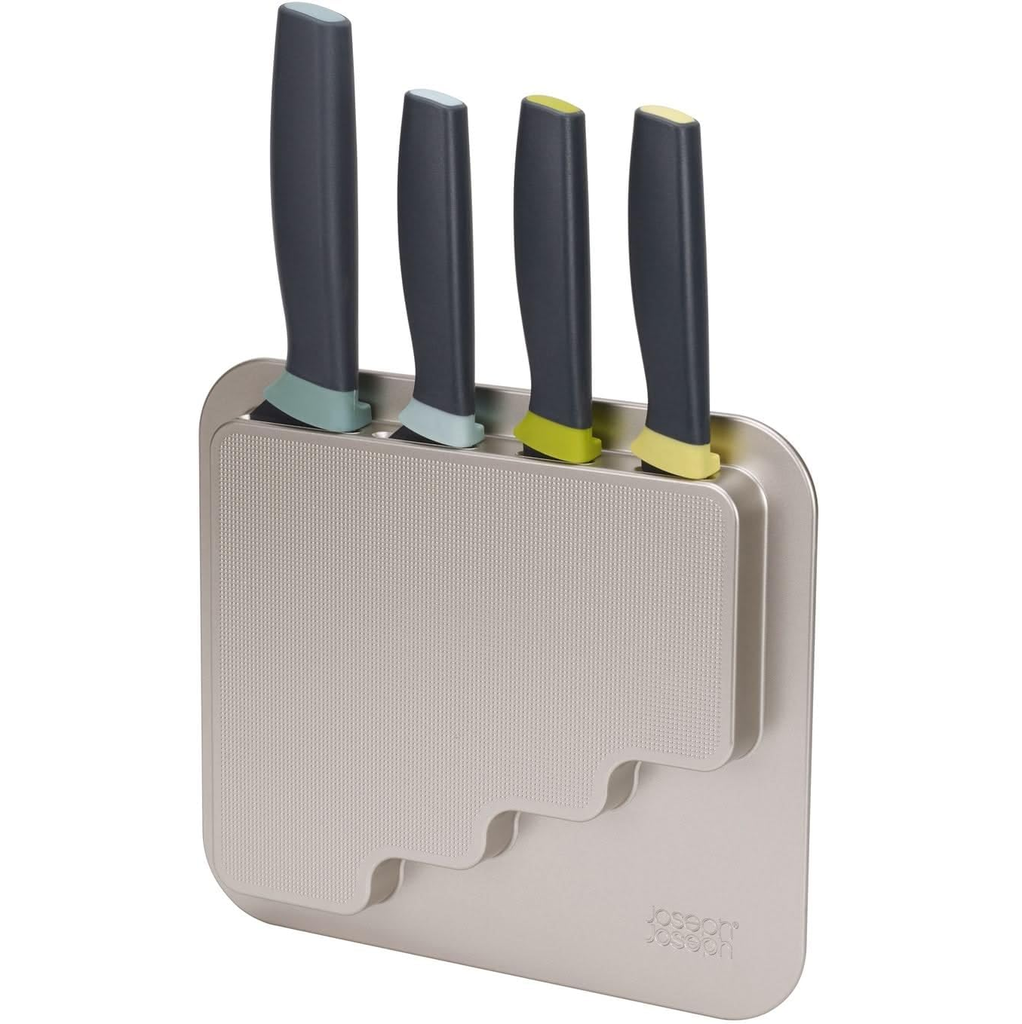 Juego De Cuchillos Joseph Joseph DoorStore Elevate 5 Pzas Con Estuche Adhesivo Plateado Y Negro