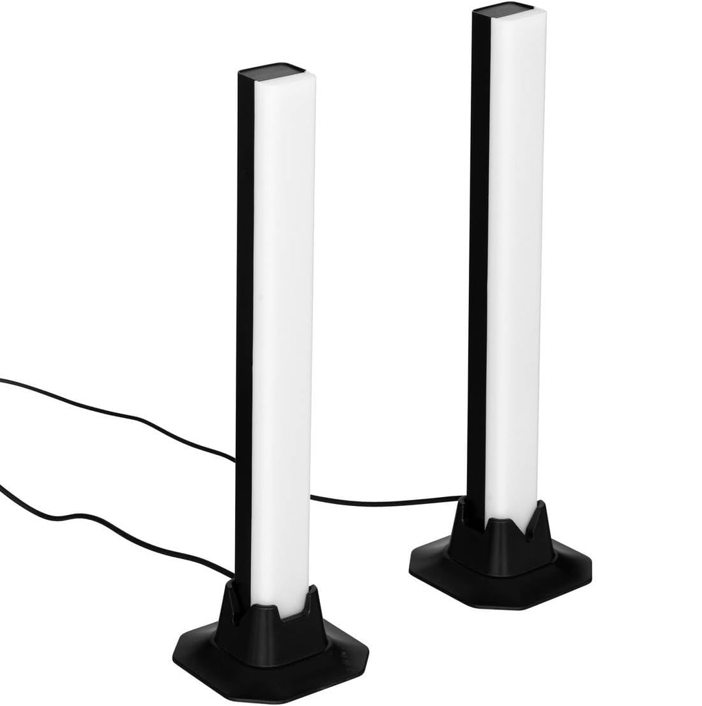 Barras De Luz De Mesa Blaupunkt LED Ambiental Sincronizacion Musical  Con Control Negro