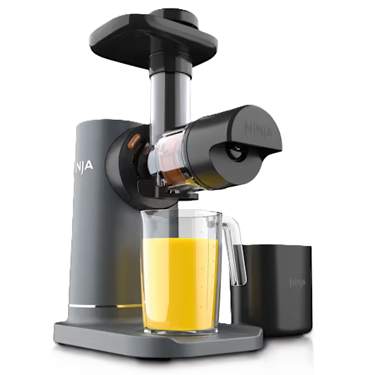 Extractor De Jugo Ninja Neverclog Prensado Al Frio 2 Vel Con Jarra De 710 Ml Colector De Pulpa 150W Negro