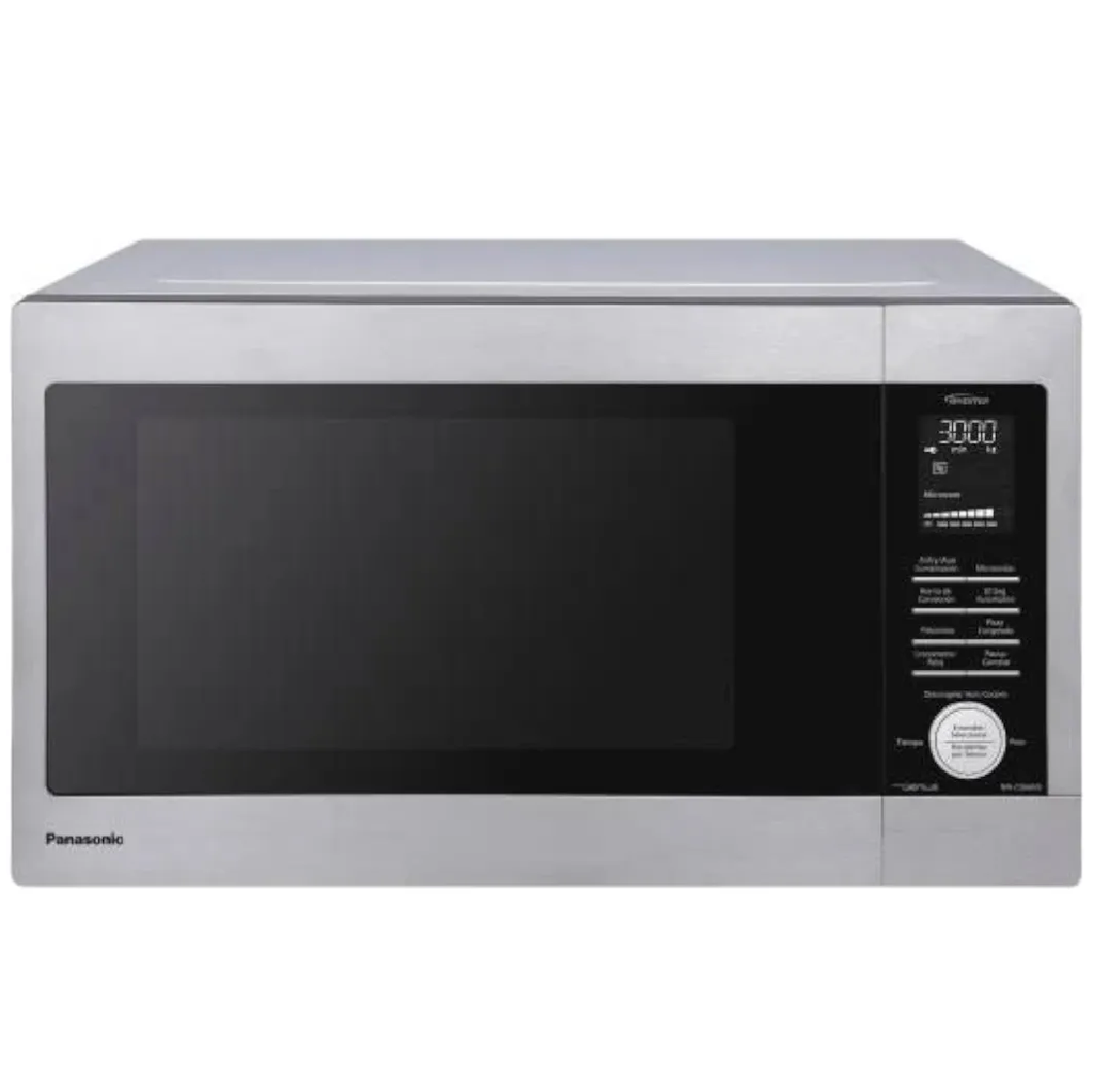 Microondas 1.3 Pies Panasonic Inverter 15 Menus Automaticos Plateado