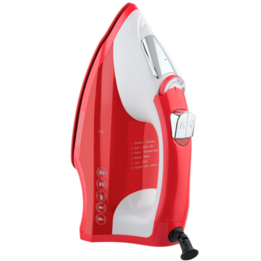 Plancha De Ropa Black+Decker Light+Easy A Vapor Con Suela Antiadherente 2X Better Glide 1200W Rojo