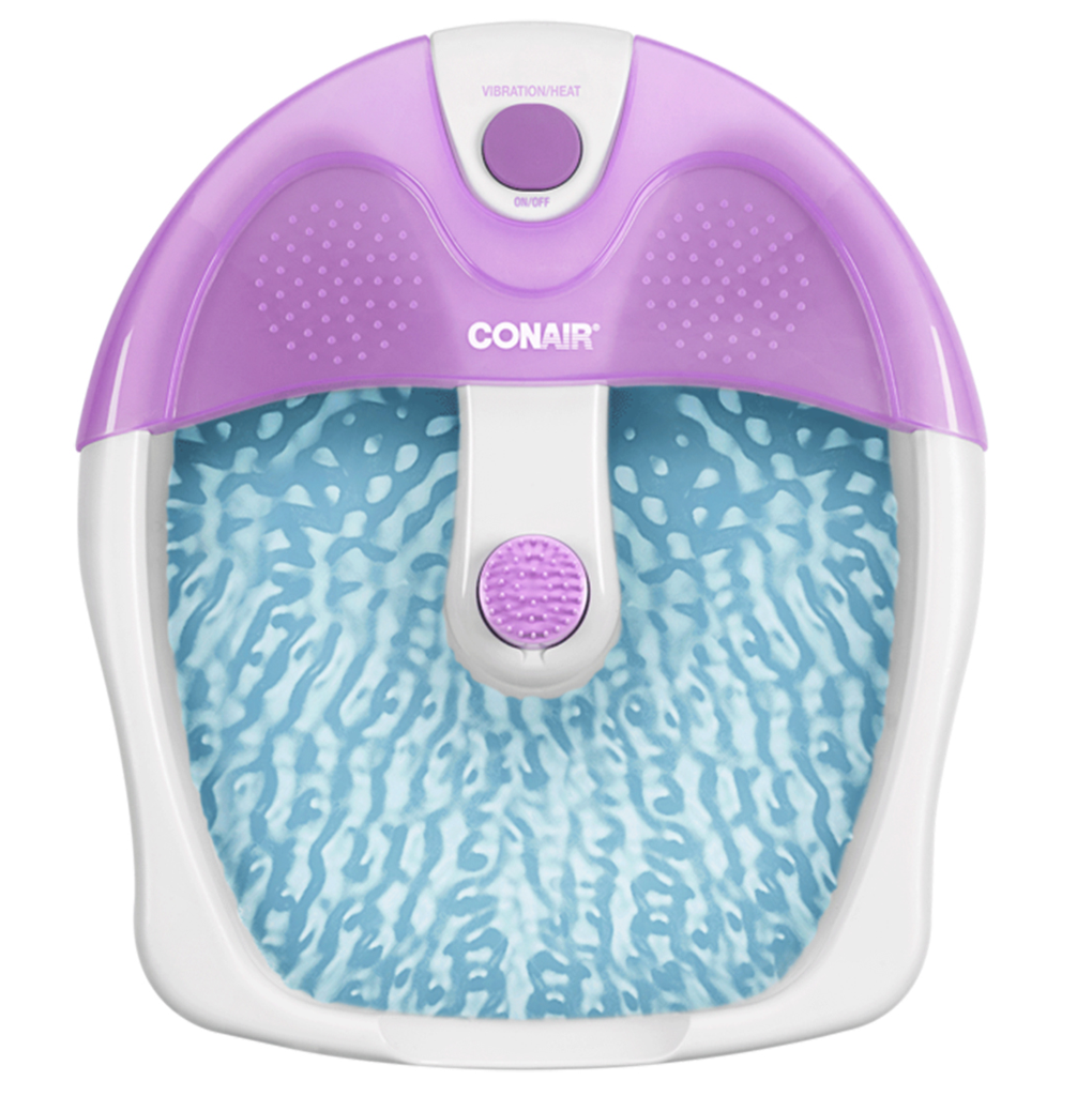 Bañera Para Pies Conair Con Hidromasaje Calor Y Vibracion Blanco Y Morado