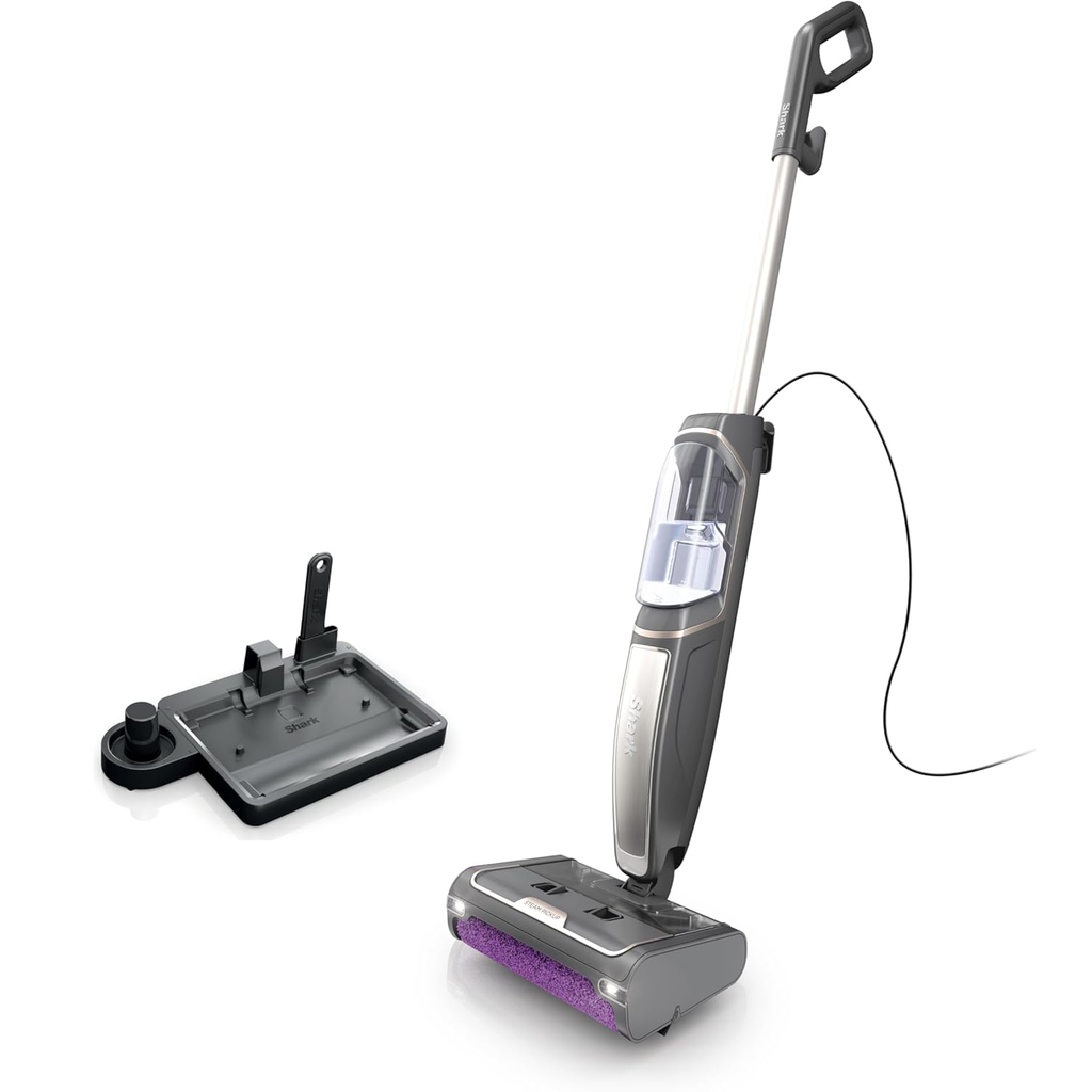 Aspiradora Vertical Shark Steam Pickup 3 En 1 Recoge Residuos Talla Las Manchas y Limpieza Automatica Con Base Negro