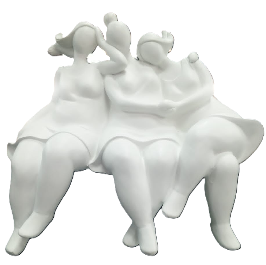 Figura De Damas Sentadas Concepts 23X11X20.5 Cm Blanco