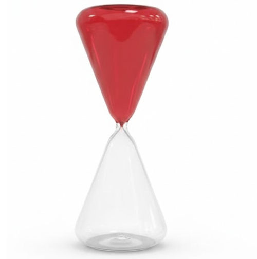 Reloj De Arena Concepts 8.5X8.5X25 Cm Rojo Y Transparente