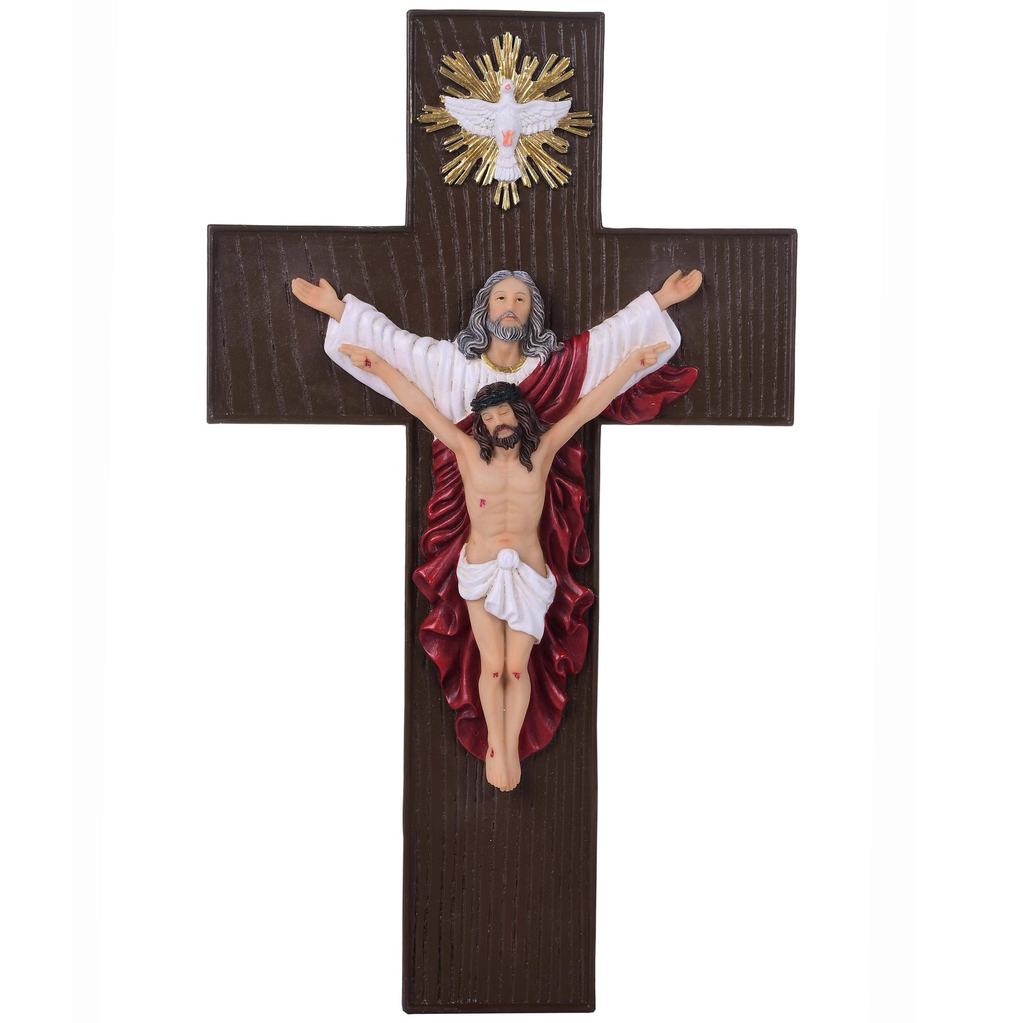 Figura Jesus Crucificado Trinitario Di Angelo 30 Cm Marron