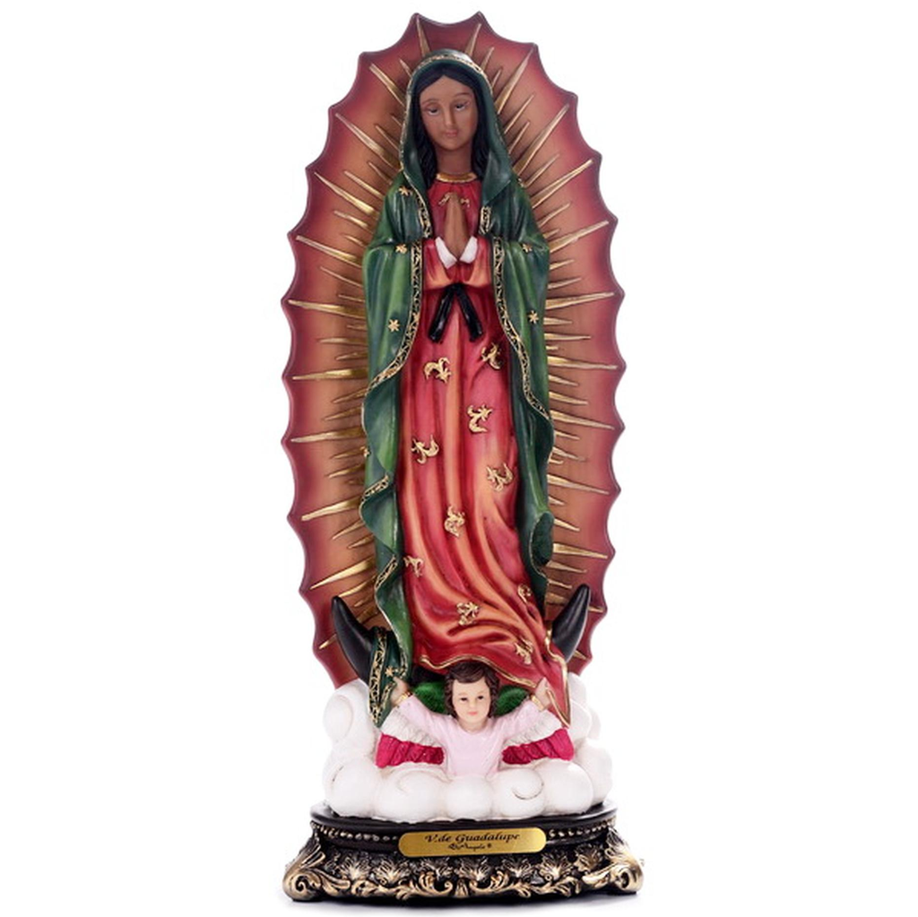 Figura Virgen De Guadalupe Di Angelo 30 Cm Rojo