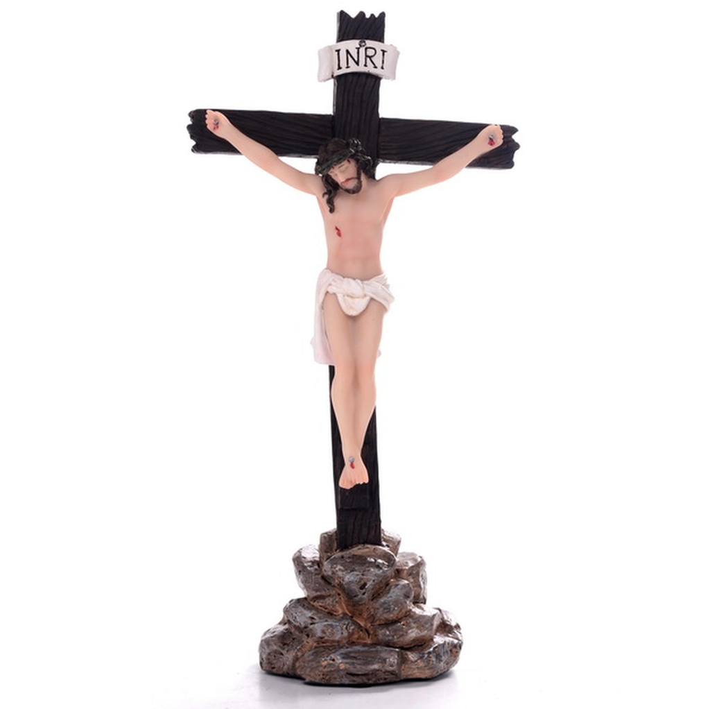 Figura Jesus Crucificado Di Angelo 20 Cm Marron