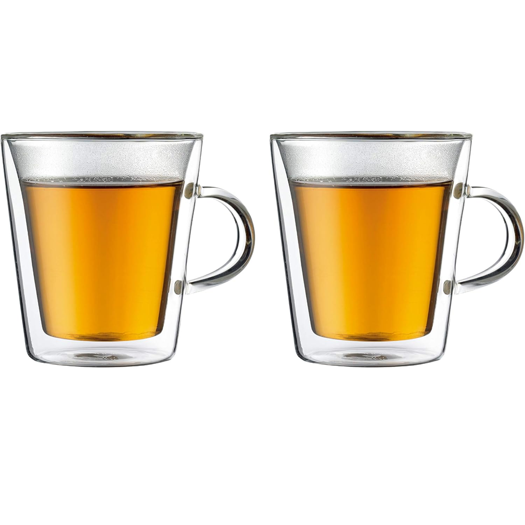 Juego De Tazas Para Te Life Art 2 Pzas 260 Ml De Vidrio Transparente