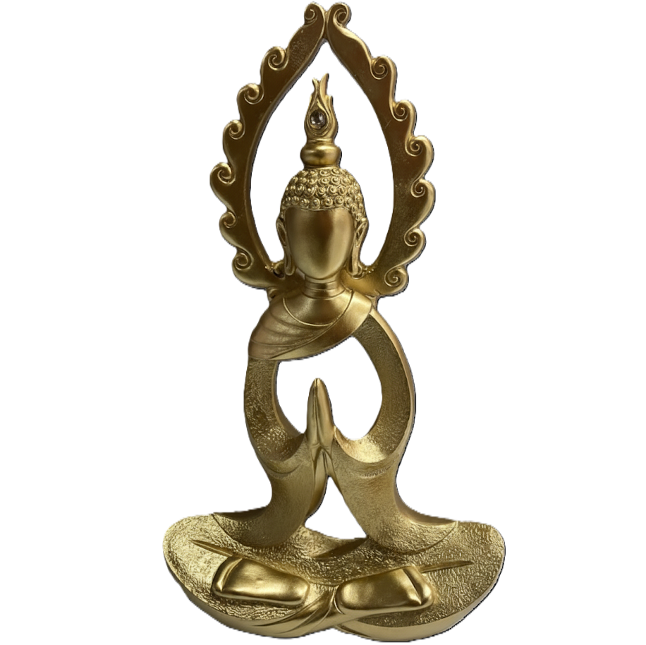 Figura Abstracta Buda Casabella Living 9.5X40X24 Cm Dorado