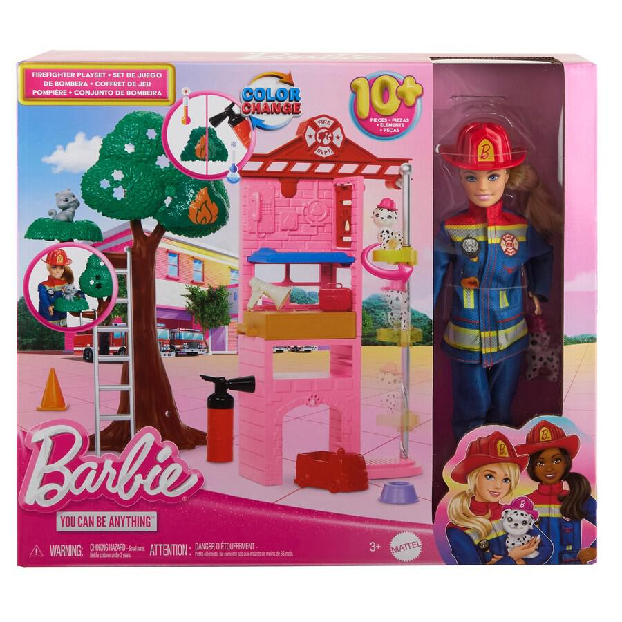 Barbie Bombera Con Estacion De Bomberos