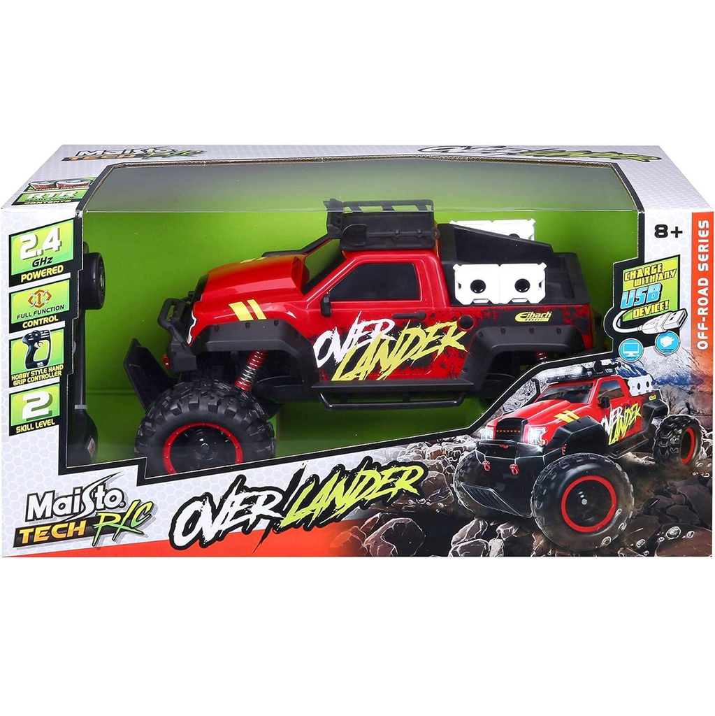 Carro Maisto Tech RC Overlander Diseño Monster Truck Con Control Remoto Rojo
