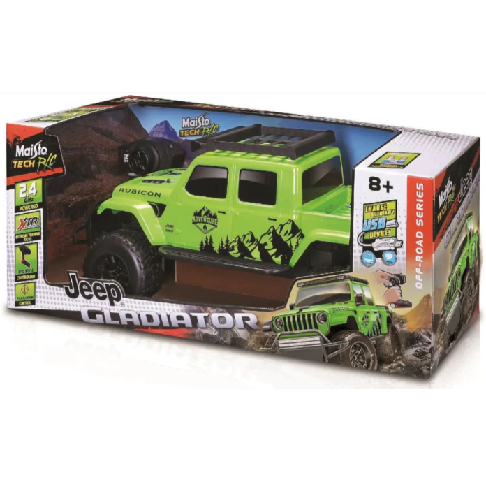 Carro Maisto Tech RC Jeep Gladiator Con Control Remoto Verde