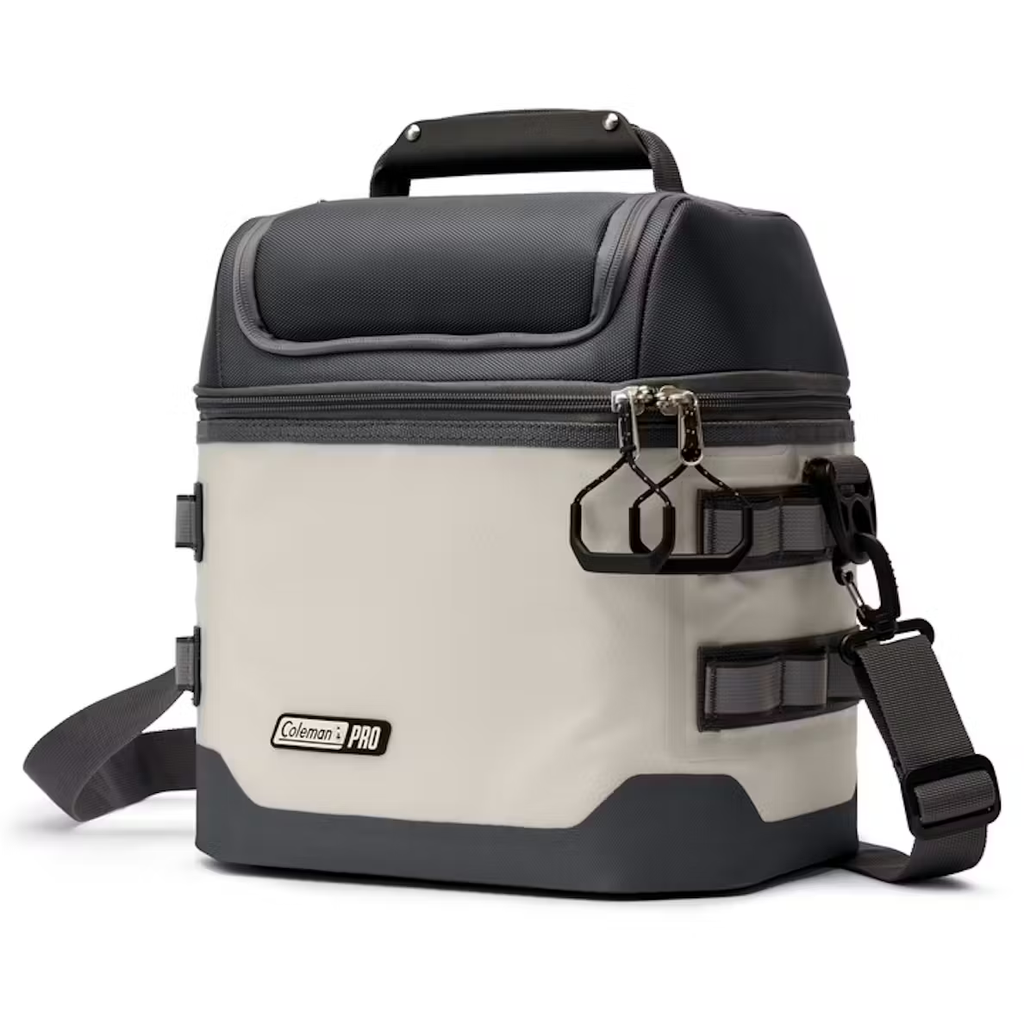 Bolso Termico Coleman Pro Soft 16 Latas Doble Compartimiento Beige Y Negro