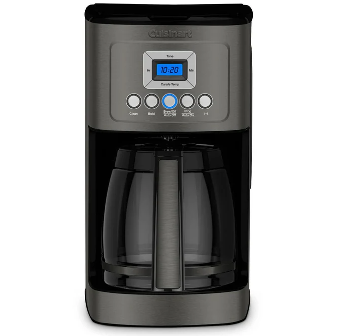 Cafetera, Jarra de vidrio 14 tazas, programable, acero inoxidable