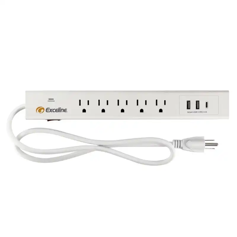 Regleta Exceline 5 Tomas 3 Ptos USB