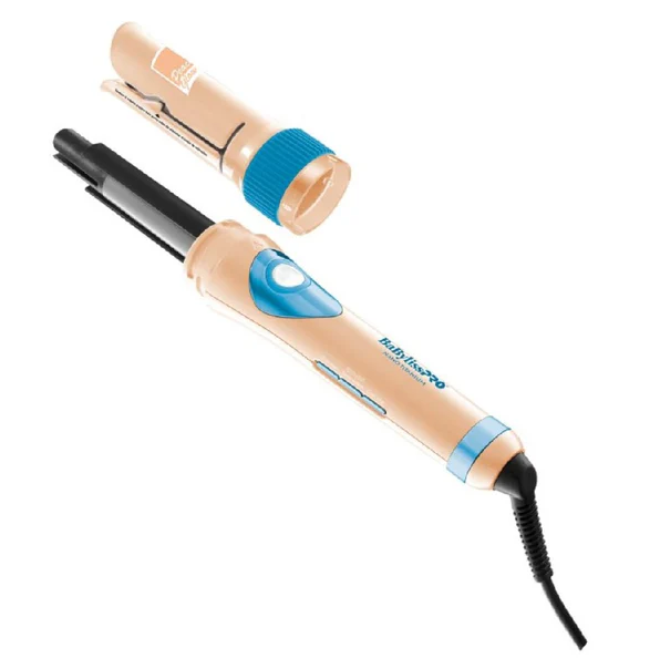 Rizador De Cabello Babyliss Pro Nano Titanium MiracurlPro 25 Mm 1" 450°F Automatico 3 Tipos De Rizos Peach