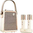 Maquina De Karaoke Divoom Songbird  Incluye 2 microfonos inalambricos Bluetooth De 50 W Blanco