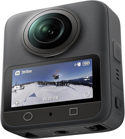 Cámara Osmo DJI 360, Cámara De Acción Impermeable Almacenamiento Integrado De 105 GB, Foto de 120 MP 360°, Grabación 8K 