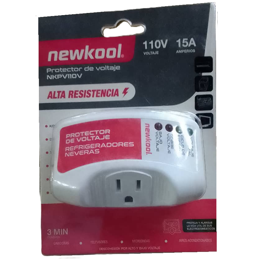 Protector Newkool Alta Resistencia 1 Toma 15A 110V Blanco