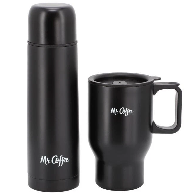 Set De Termo Y Taza Termica Mr Coffee Javelin Negro