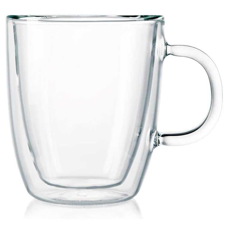 Juego De Vasos Mr Coffee Retro Macchiato 2 Pzas 473 Ml Doble Pared De Vidrio Transparente