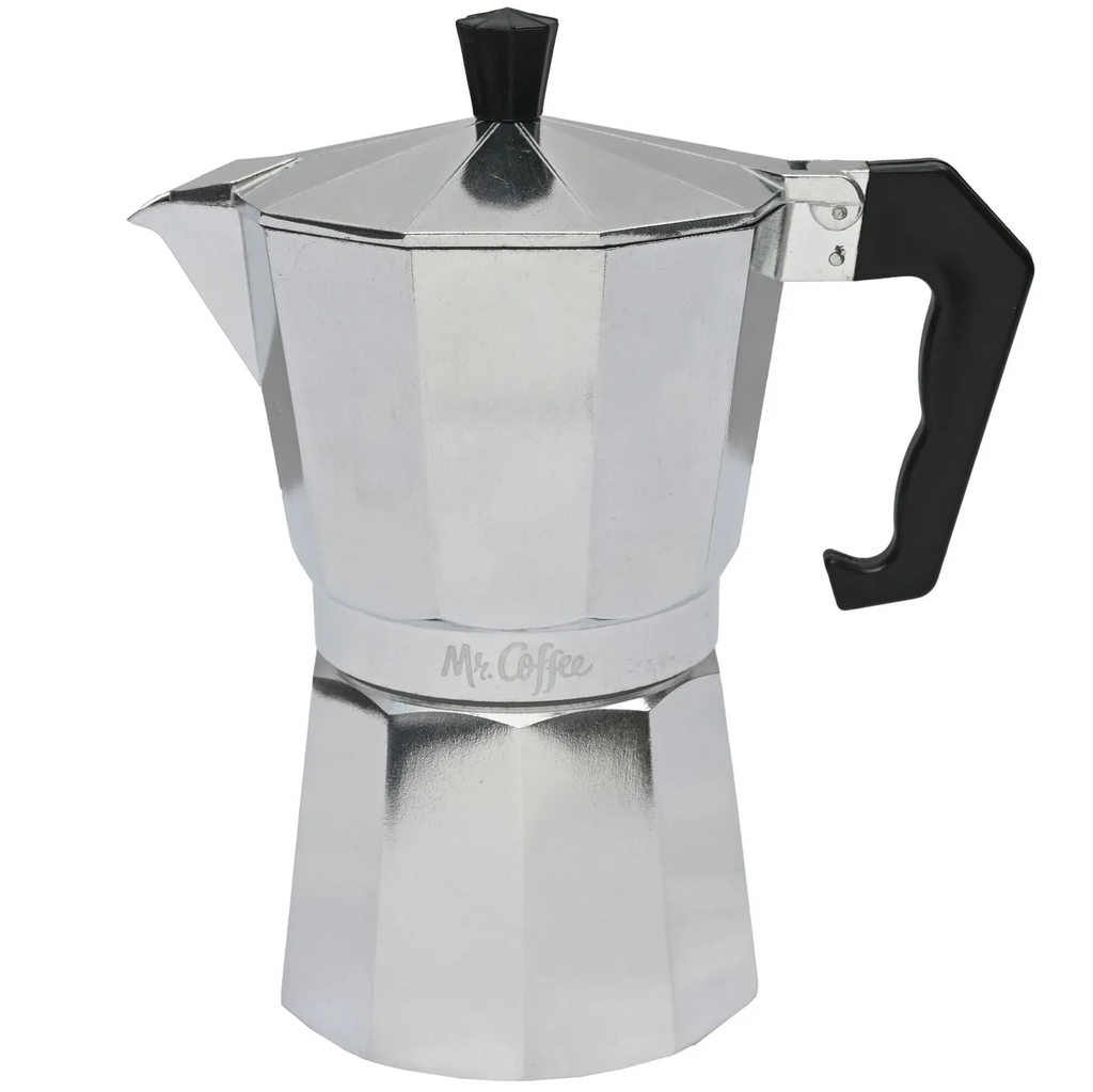 Cafetera Greca Brixia 6 Tazas Plateado
